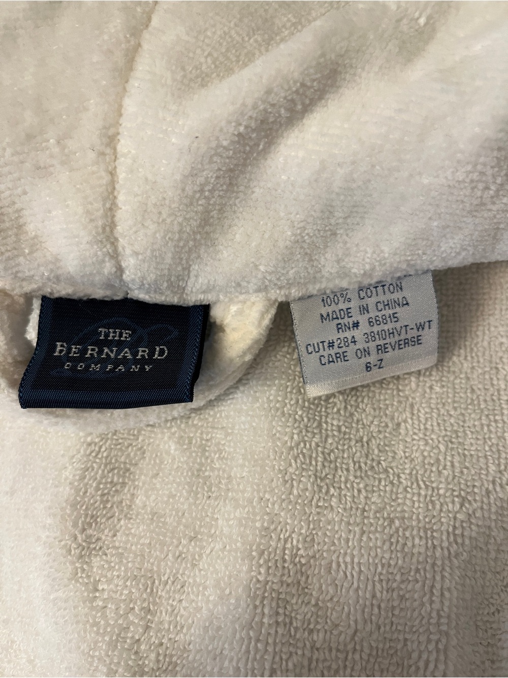 100% Cotton Heavy Weight Robe - Unisex - One Size - White - Picture 2 of 4